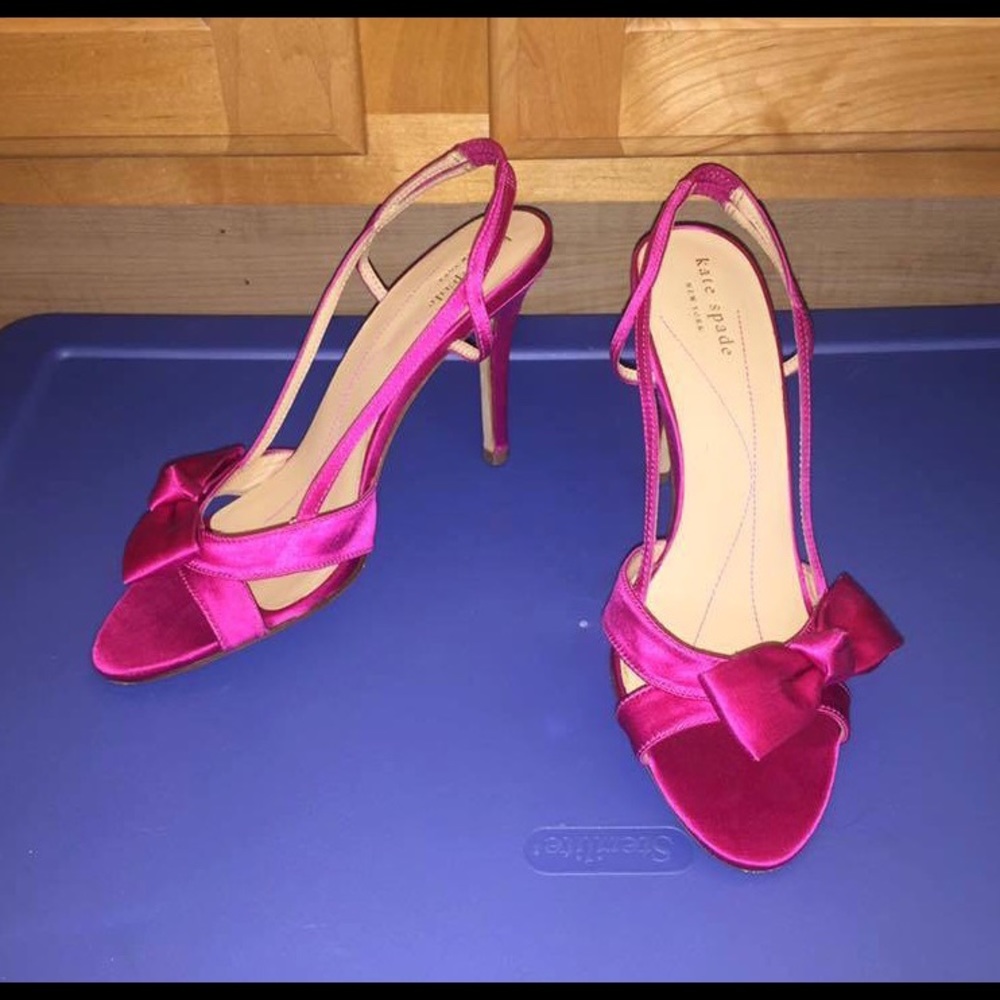 Kate Spade Satin Hot Pink Heels / Dress Sandals